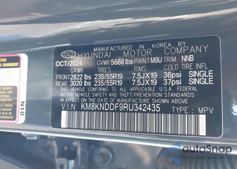 2024 Hyundai Ioniq 5 Sel z USA, uszkodzony, nr VIN KM8KNDDF9RU342435